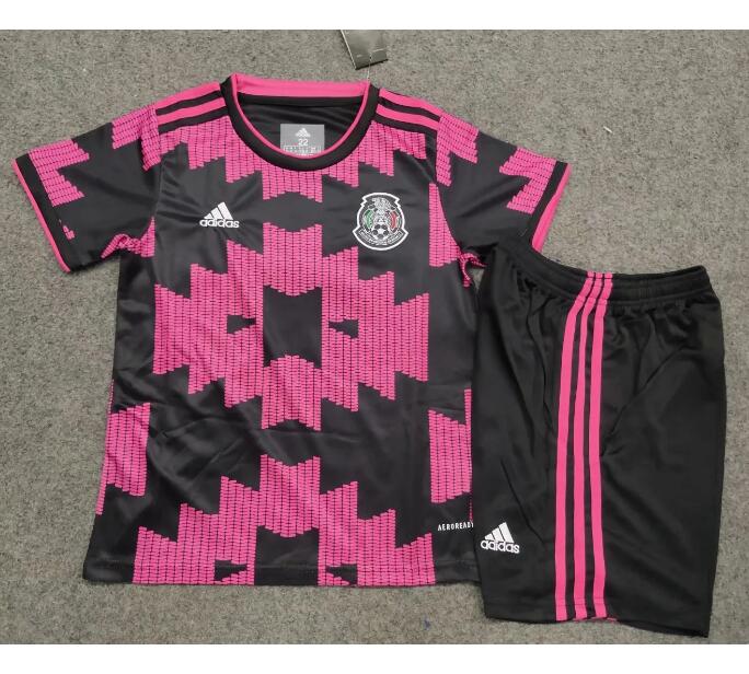 Kids Mexico 2021 Home Soccer Kit (Jersey + Shorts)